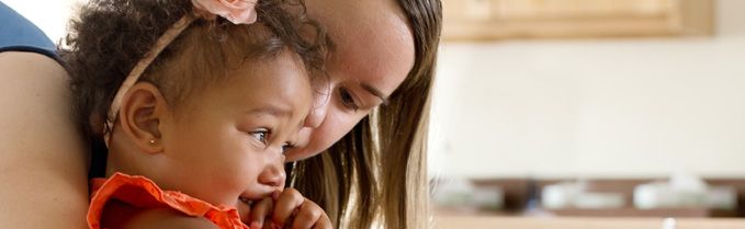 Teacher with child