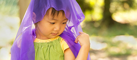 child playing outside