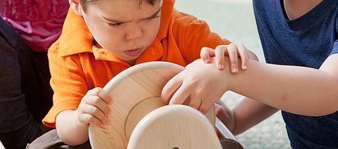 child playing inside