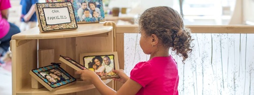 child holding pictures