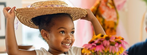 girl wearing a hat